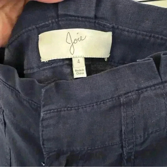 NWOT Joie Linen Navy Pants - Picture 3 of 5